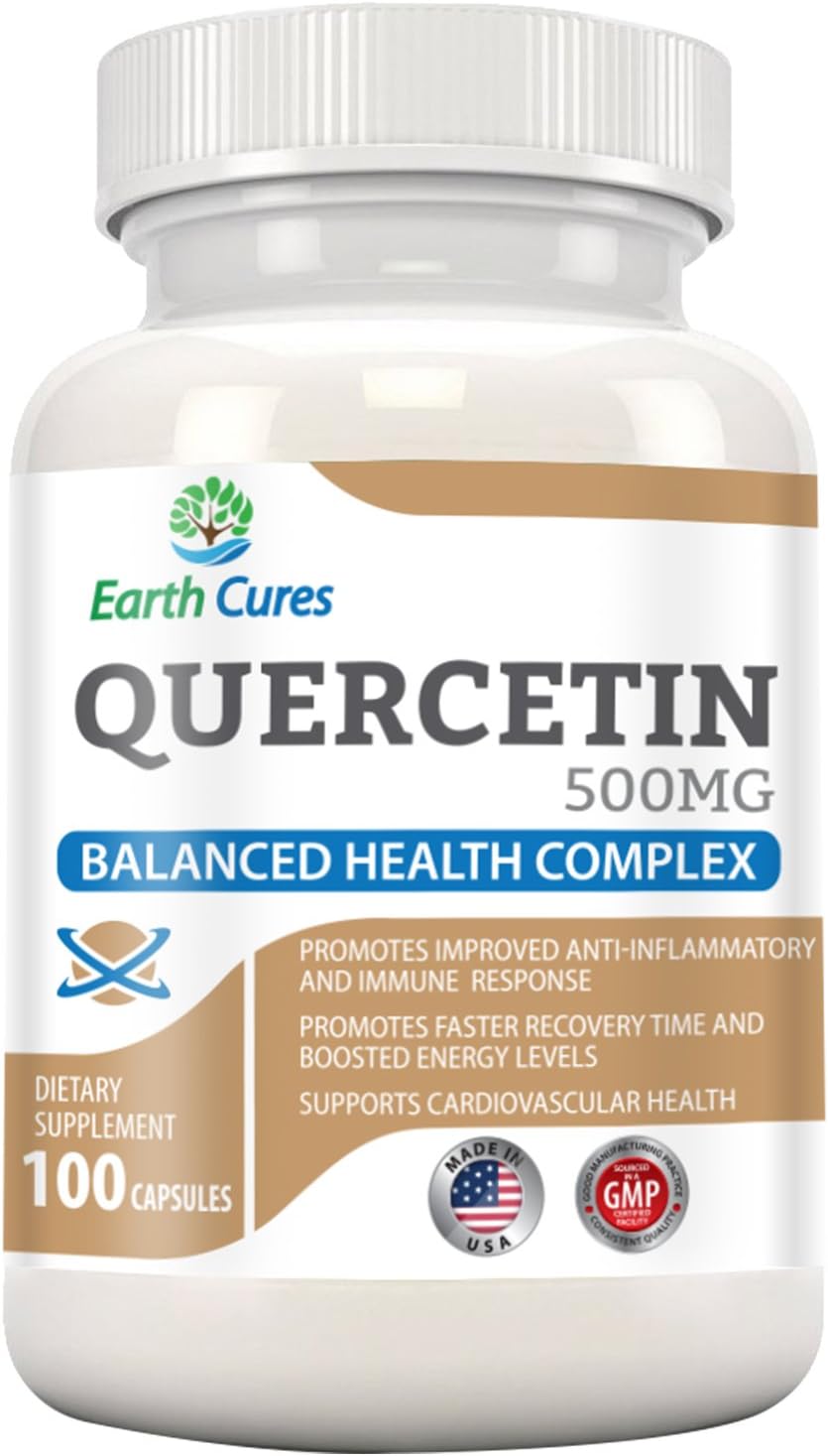 Quercetin 500mg - Joint Relief, Anti-Histamine, Anti-Inflammatory and More by Earth Cures