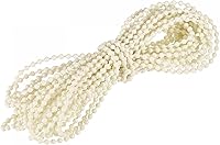 Vista 17 de uxcell Cable de cadena con cuentas, 2.19 yardas, persianas enrollables verticales romanas para cortinas de ventana, piezas de repuesto, color beige