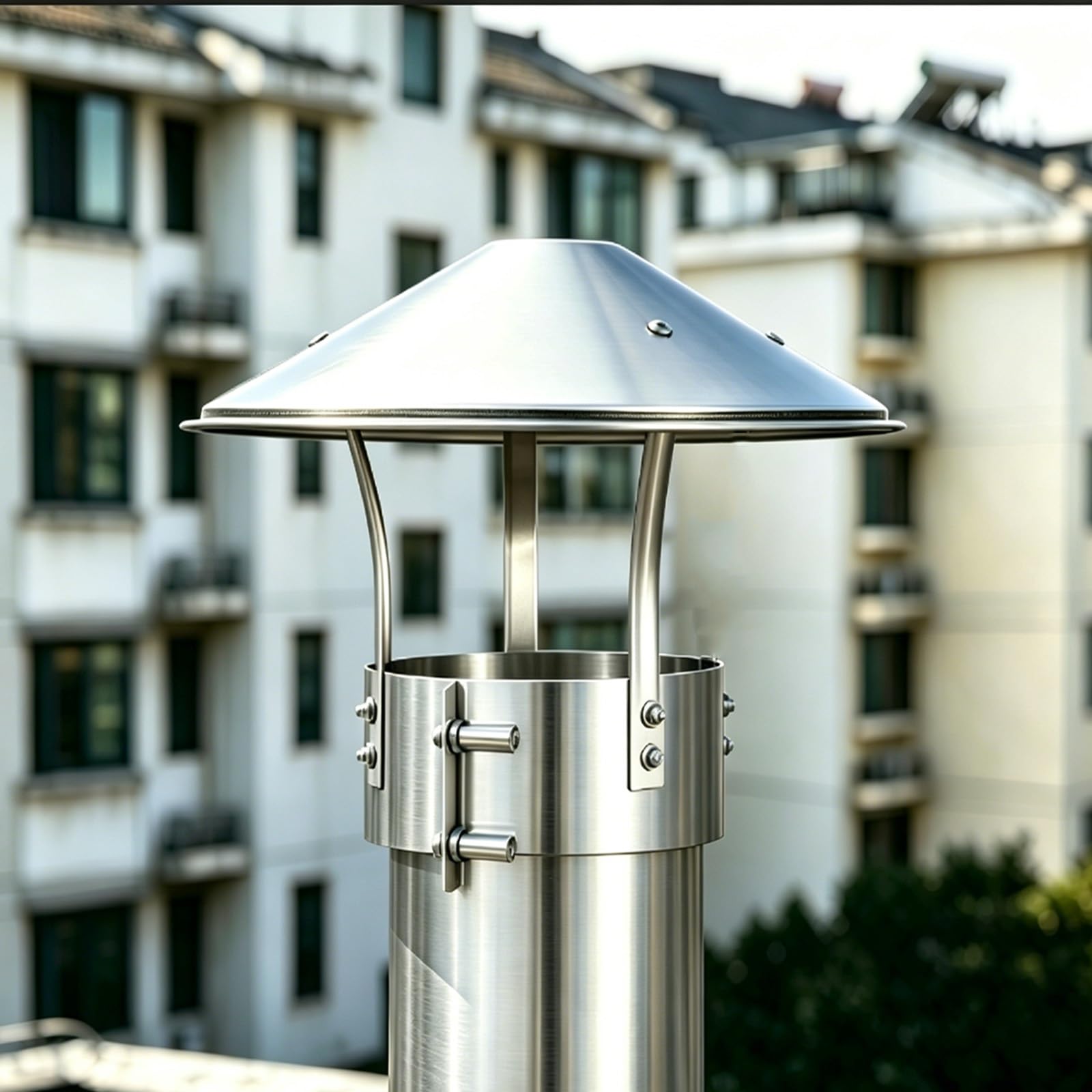 Sombrerete de acero inoxidable de 350.0mm para mantener el calor del hogar sin humos