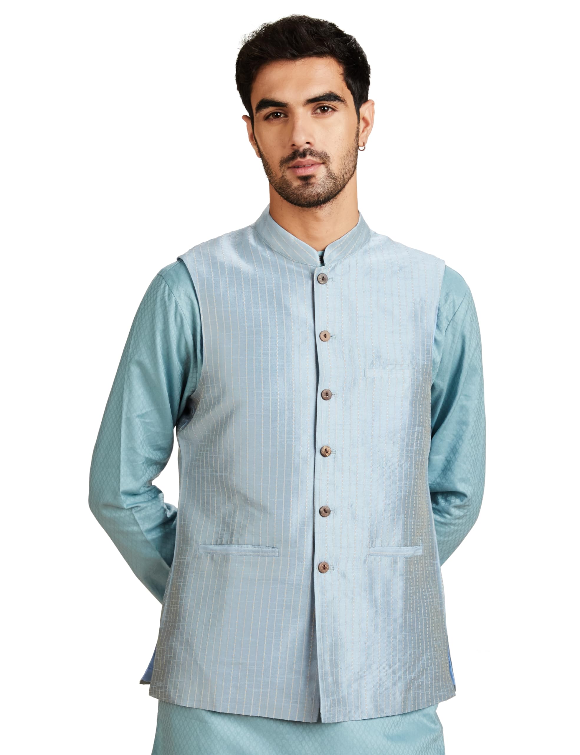 Amazon Brand - SymbolMen Lightweight Nehru Jacket