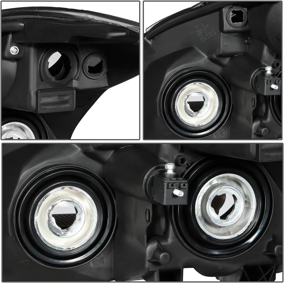DNA Motoring HL-OH-NA10-BK-CL1 Pair Black/Clear Headlight/Lamps [for 10-12 Nissan Altima Sedan]