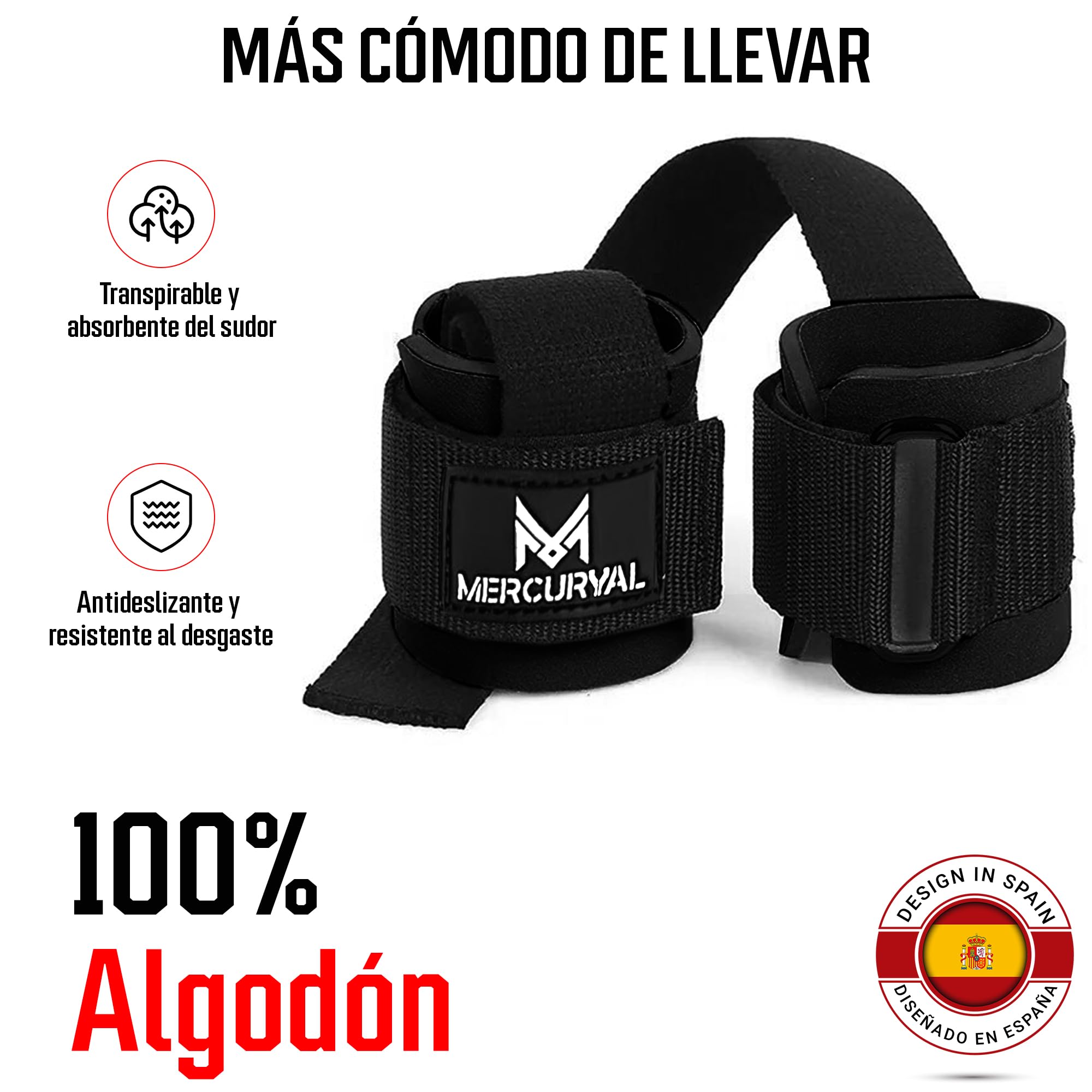 MERCURYAL Lot De 2 Bracelets De Sport Crossfit - Wrist Wraps Soutien Poignet Homme/Femme