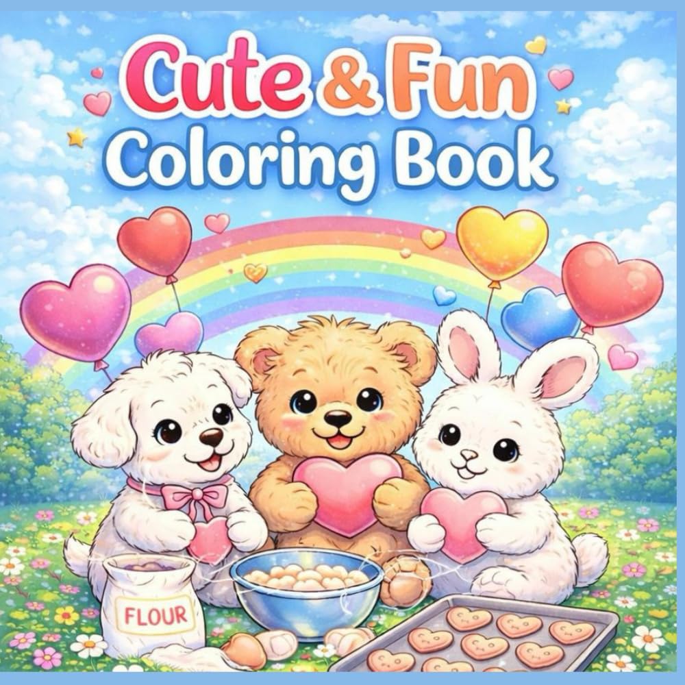Valentine Friends: A Cute Animal Coloring Book for Kids