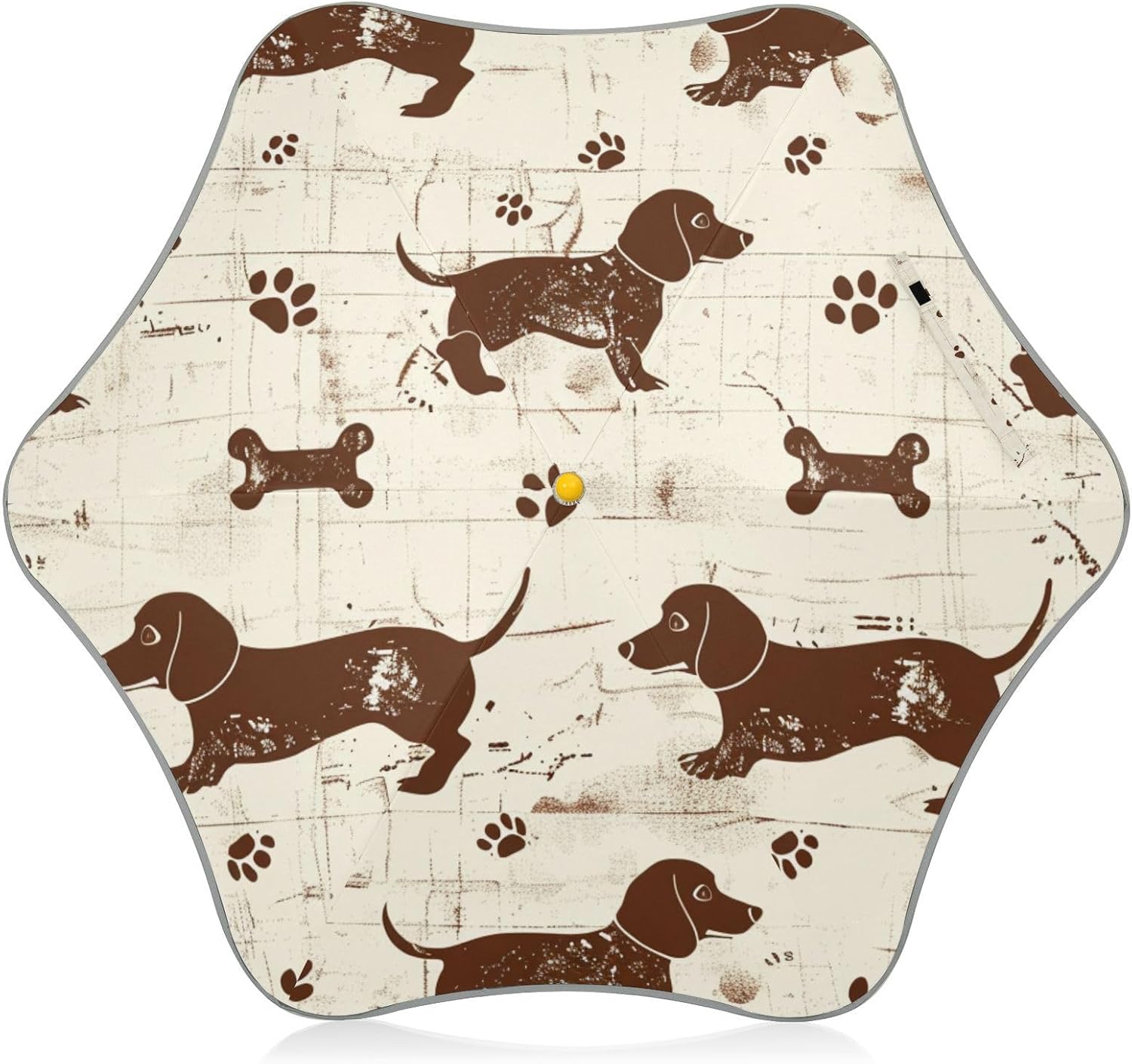 Dashshund Dog Cute Brown Retro Kids Toddler Umbrella Rain & Windproof Umbrella with Reflective Strip for outdoor for rain windproof