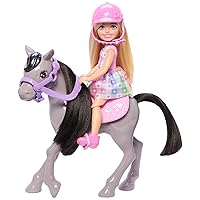 Barbie - Chelsea e Pony, set con bambola Chelsea e cavallo grigio