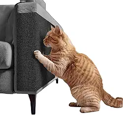 Tapete Arranhador Autoadesivo Premium para Gatos 60x100cm Carpete Resistente Cortável Protetor de Sofá Parede Cama Evita Arranhões Fácil de Aplicar (Cinza Escuro)