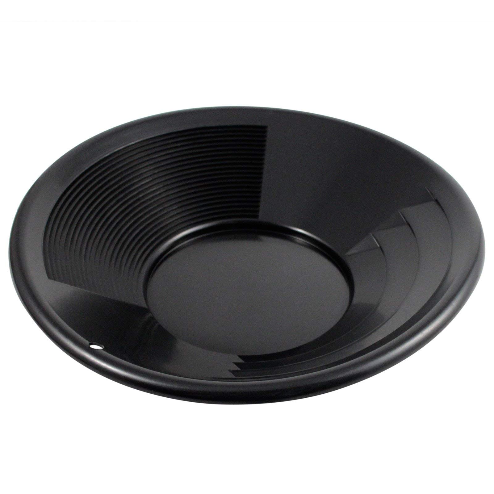 ASR Outdoor 7pc Black Dual Riffle Gold Pan Prospecting Tools Gold Panning Kit