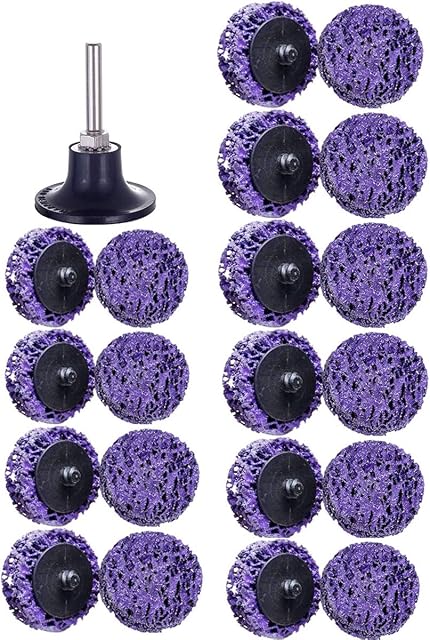 21 Pcs 2" Quick Change Easy Strip Discs Angel Die Grinder Attachments for Strips Paint, Cleans Welds Rust Removal Wheel