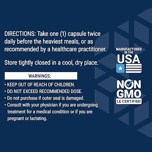 Vista 7 de Life Extension Extraordinary Enzymes, Digestive Health Support, Nutrient Absorption, Digestive enzymes, Non-GMO, 60 Capsules