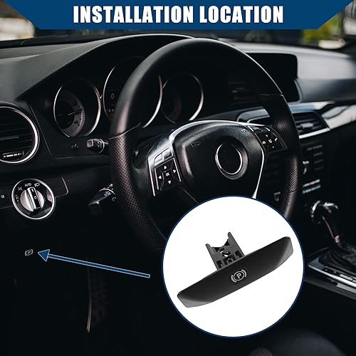 Miniatura 4 de A2044270020 - Manija de freno de estacionamiento interior para Mercedes-Benz C250 2012-2015, duradero, plástico, 1 unidad, color negro