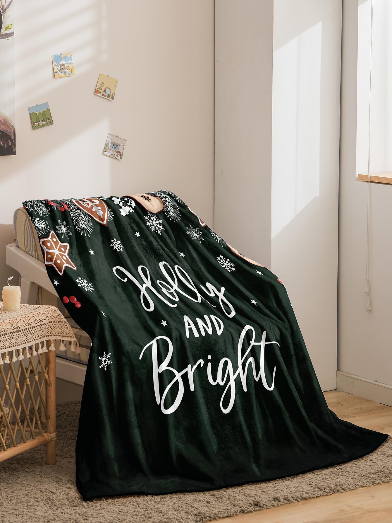 BCJMKDX Blanket, Throw Blanket Black Fleece Fluffy Super Warm Cozy(130x150cm)