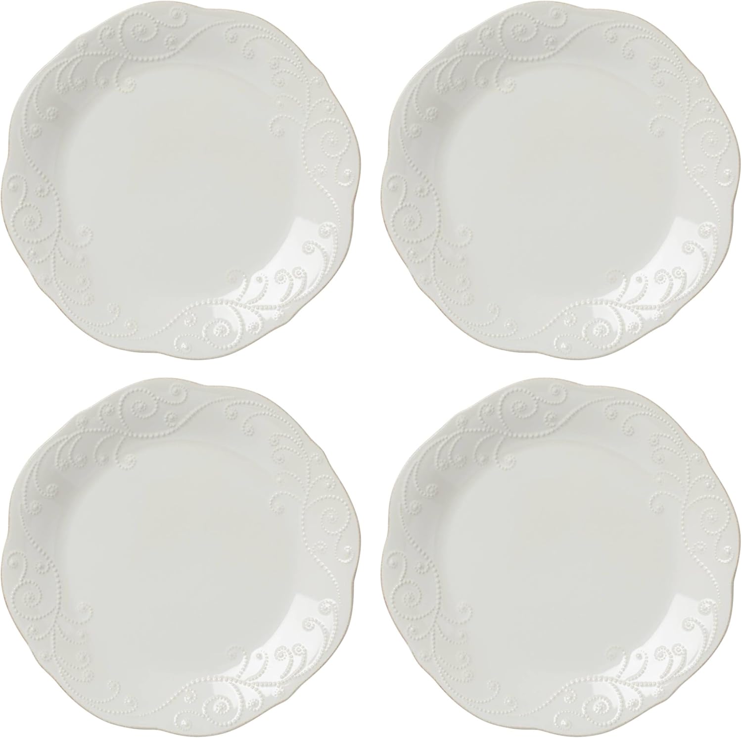 Lenox French Perle 4-Piece Dinner Plate Set