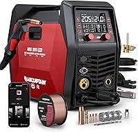 ARCCAPTAIN MIG205 Pro 6-in-1 Welder: 205A MIG/Stick/TIG/Spot/Aluminum, APP Control, Dual 120/240V Voltage
