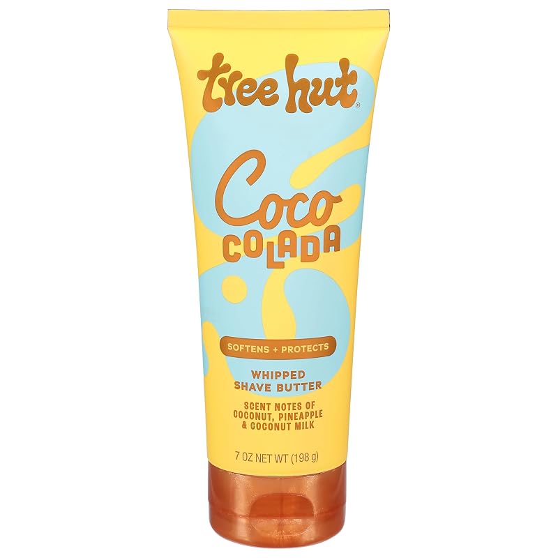 Creme de Barbear Tree Hut Whipped Shave Butter Coco Colada, fragrância tropical, 210 mL