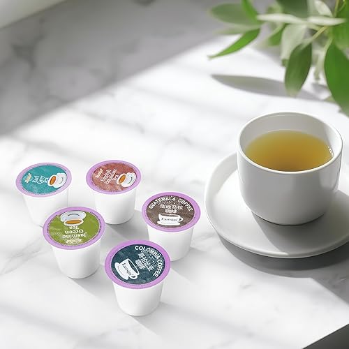 Miniatura 3 de Eastsign Tazas de té K para Keurig, paquete variado de 16 unidades, 4 sabores Keurig Tea Pods English Breakfast, jazmín, Earl Grey, té verde,