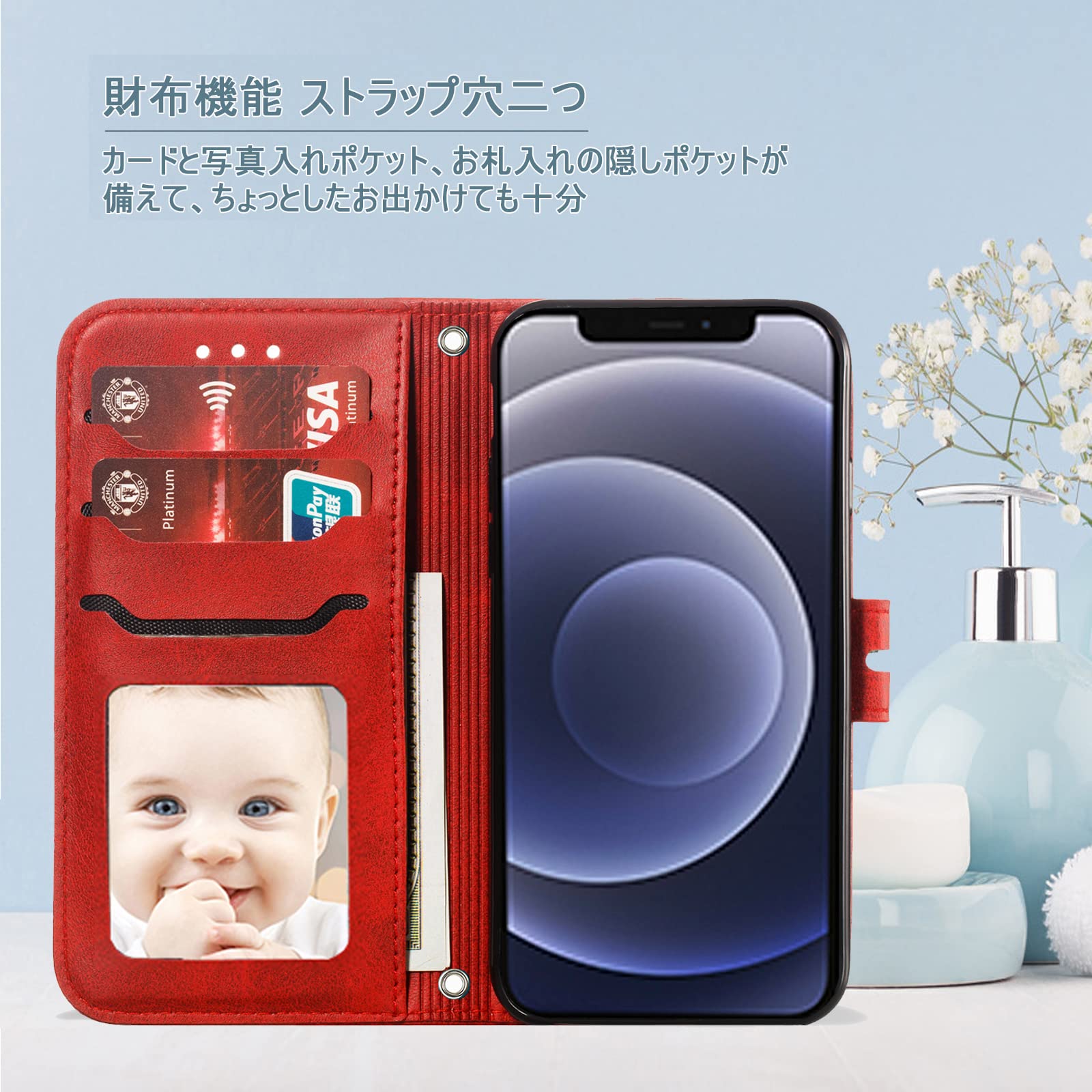Amazon.co.jp: Galaxy A22 5G ケース 手帳型 SC-56B ケース