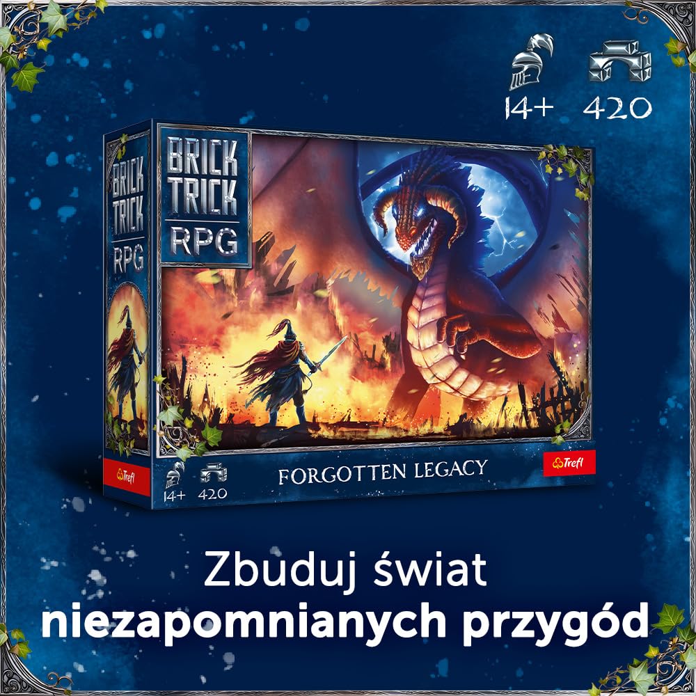 Trefl - Brick Trick RPG, Forgotten Legacy - Zestaw do Tworzenia Własnej Planszy, dla Dorosłych i Nastolatków od 14 lat