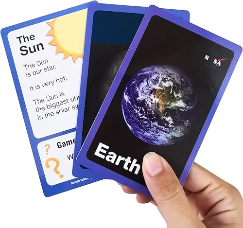 Miniatura 8 de Richardy 17 tarjetas flash y 1 póster del sistema solar espacial estrella niños tarjetas flash y póster juegos para niños juguetes de aprendizaje