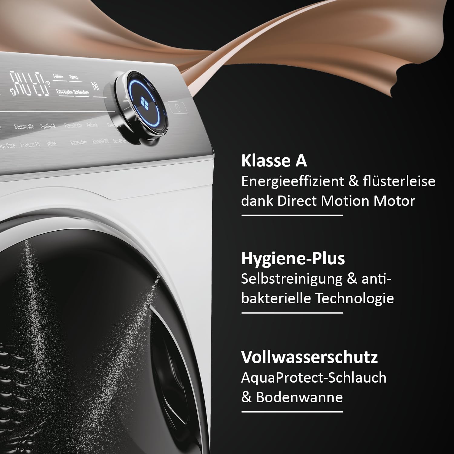 Haier I-PRO SERIE 7 PLUS HW100-BD14979U1 Frontlader Waschmaschine 10kg 1400 U/Min A-Effizienz Direktantrieb