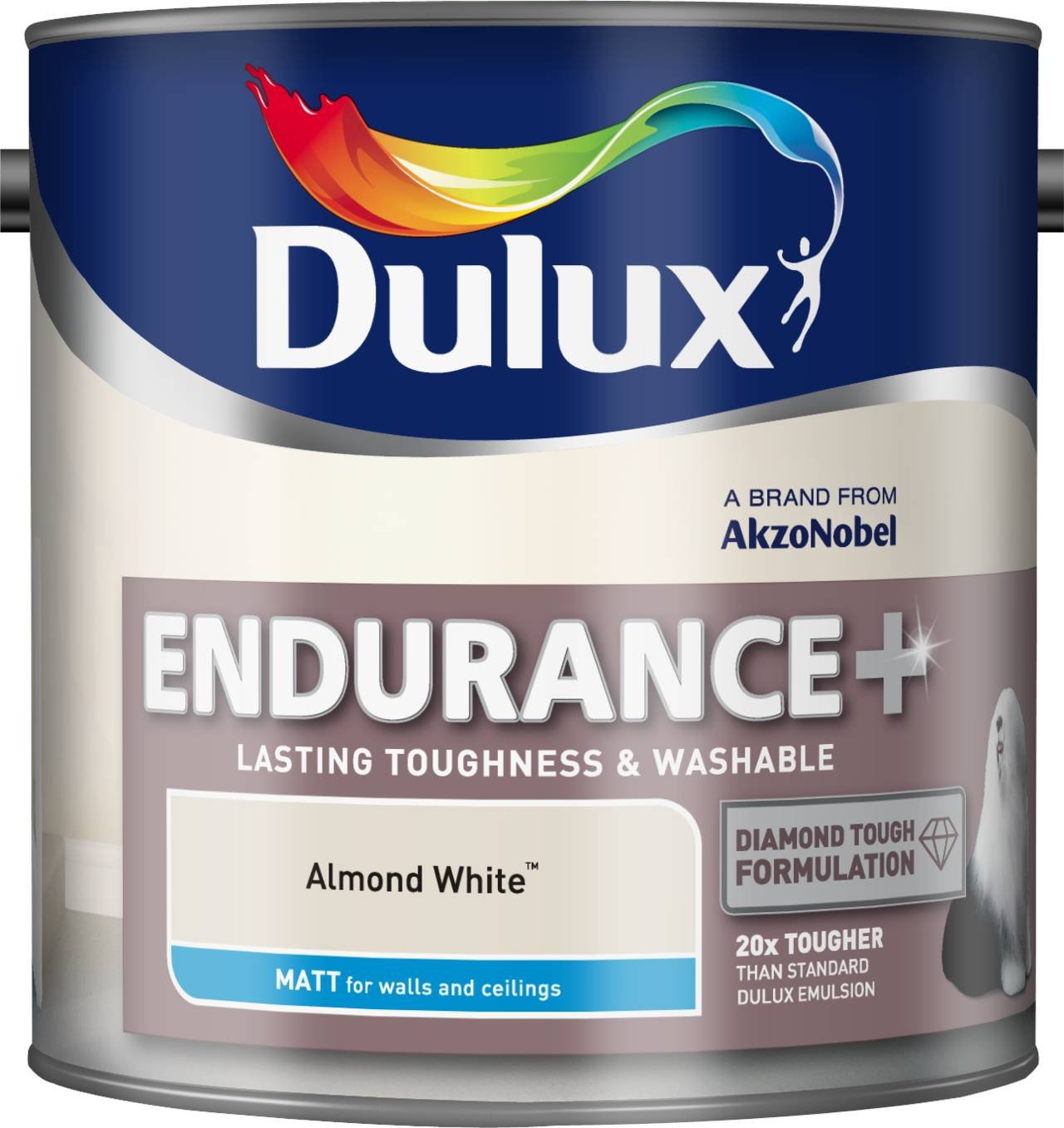 Dulux Endurance Matt Paint for Walls, 2.5 L - Almond White