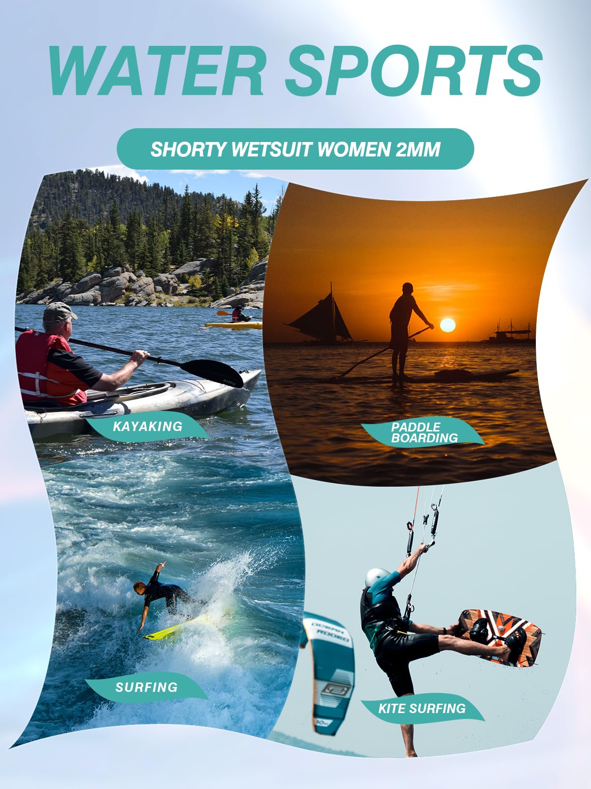 FLEXEL Shorty - Muta subacquea per uomini e donne, in neoprene da 2 mm e 3 mm, con cerniera posteriore, mantiene il calore in acqua fredda, per immersioni, snorkeling, surf, nuoto