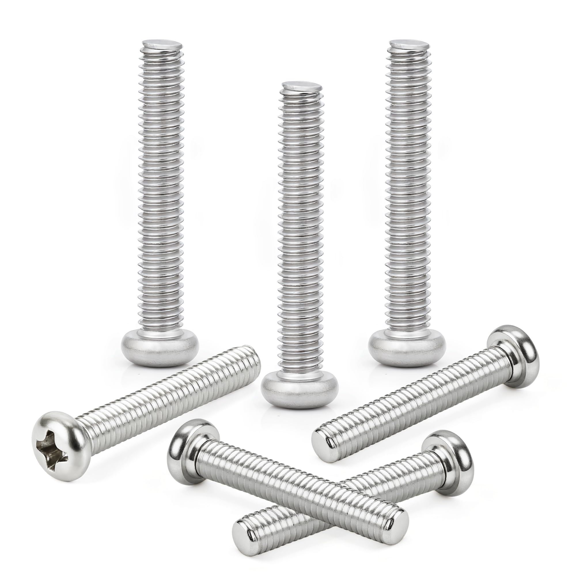 M4 (4mm x 40mm) Machine Screws Pan Phillips Cross Head Machine Screw Fasteners Bolt Set 60pcs