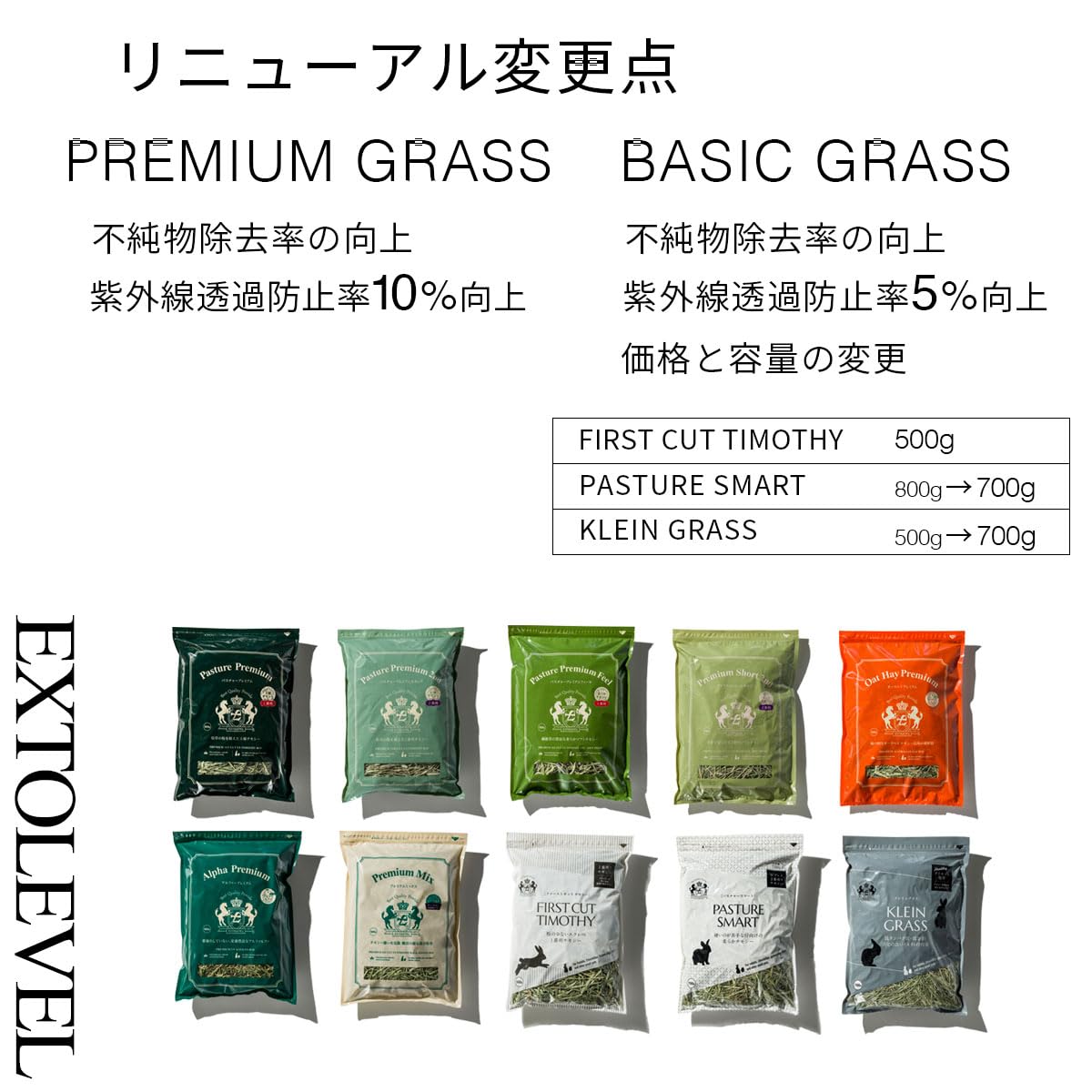 11袋 エクストレベル オーツヘイ チモシー以外の選択肢 うさぎ Amazon | EXTOLEVEL オーツヘイプレミアム 豪州産 チモシー以外の