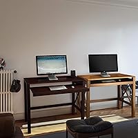 Vista 8 de Casual Home Montego - Escritorio plegable con bandeja extraíble, color espresso