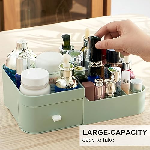 Miniatura 7 de Abiudeng Organizador de maquillaje para cosméticos, organizador de gran capacidad con cajones, organizador de cuidado de la piel, organizador de