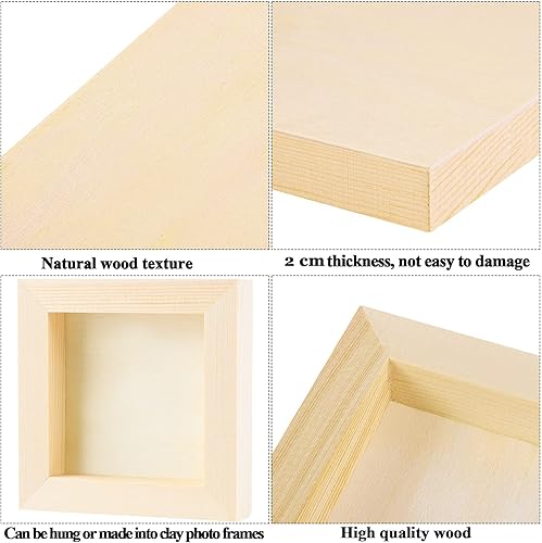 Miniatura 5 de ADXCO 8 paneles de madera de 3.9 x 3.9in sin terminar lienzo de madera paneles de madera para pintura, verter, uso de artes con aceites, acrílicos