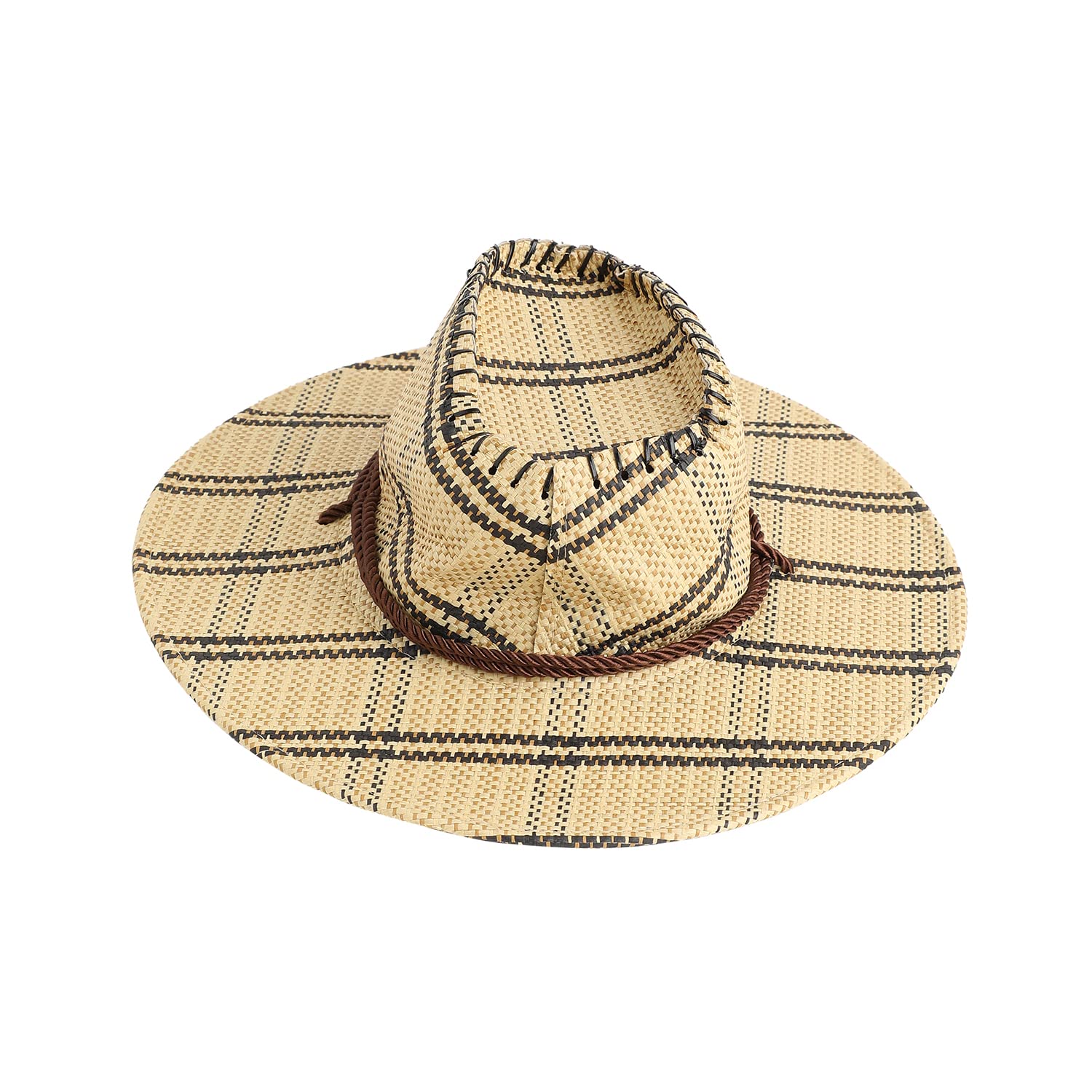 French Accent Men Multicolour Textured Cowboy Hat for Outdoor Everyday Wear | UV Protection | Lightweight | | Quick-Drying | Fashion Casual Headwear Accessories for Men and Boys (2174)-picture-20