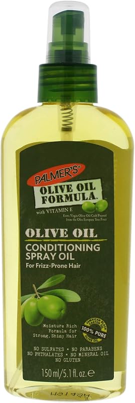 Palmer's Hair Oil Spray Conditioner, Olive Oil Formula (5.1 Oz - Pack of 2) | Moisture Rich Formula with Jamaican Black Castor Oil for Strong Shiny Hair, Suitable for Frizz-Prone Hair