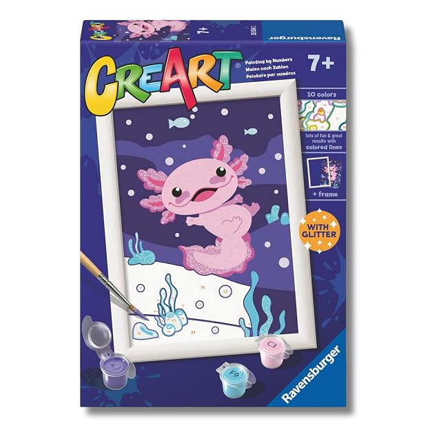 Foto 7 de 7 de Ravensburger - CreArt Ajolote, Kit Pintar por números niños +7 años