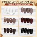MIZHSE Nail Polish Kit,Nude Glitter Quick Dry Nail Polish Set,Brown Coffee | All Seasons Skin Tones Brown Coffee Collection Fingernail Polish Manicure,Soak Off DIY Nail Art Salon Home Gift