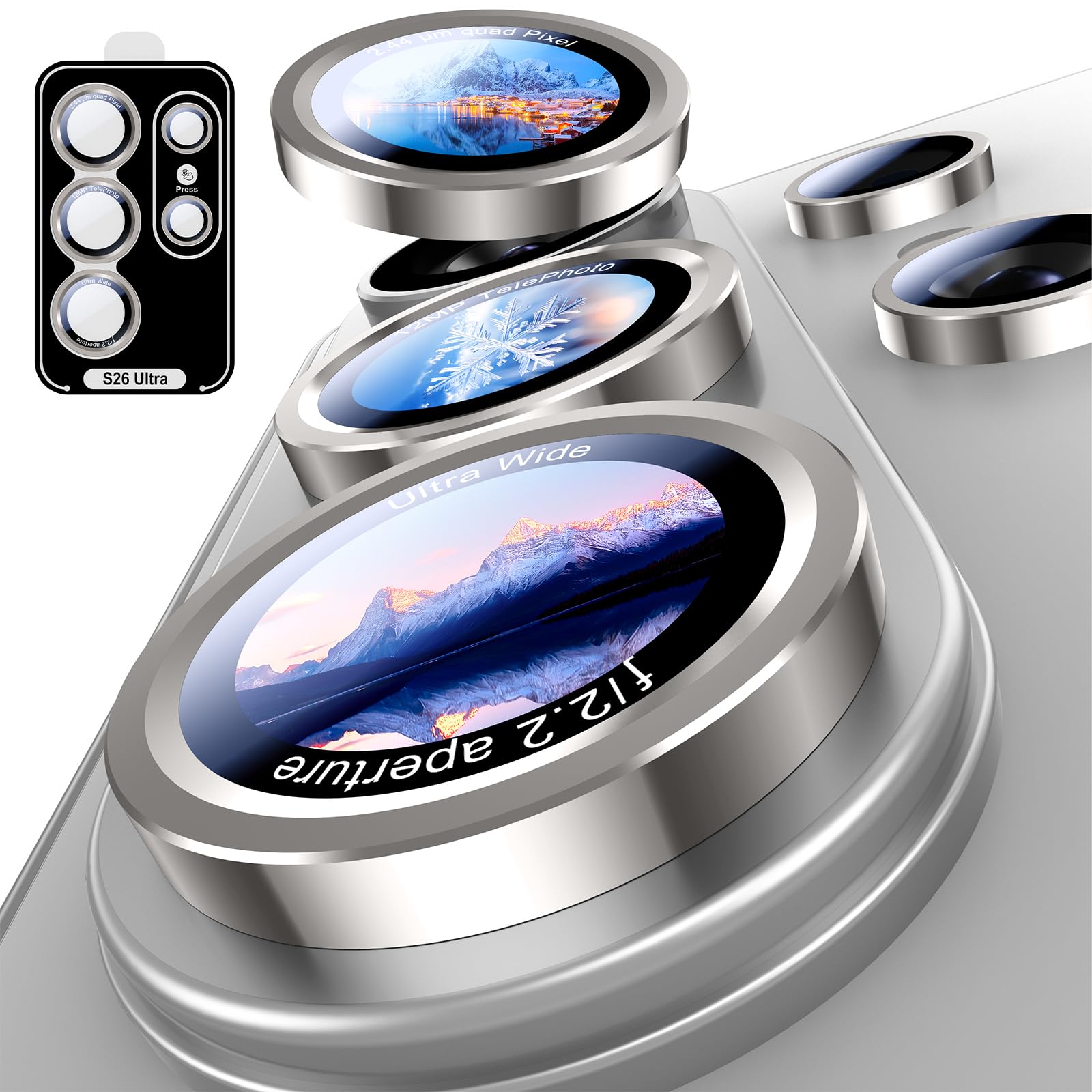 Uyiton for Samsung Galaxy S26 Ultra Camera Lens Protector, Unique Design