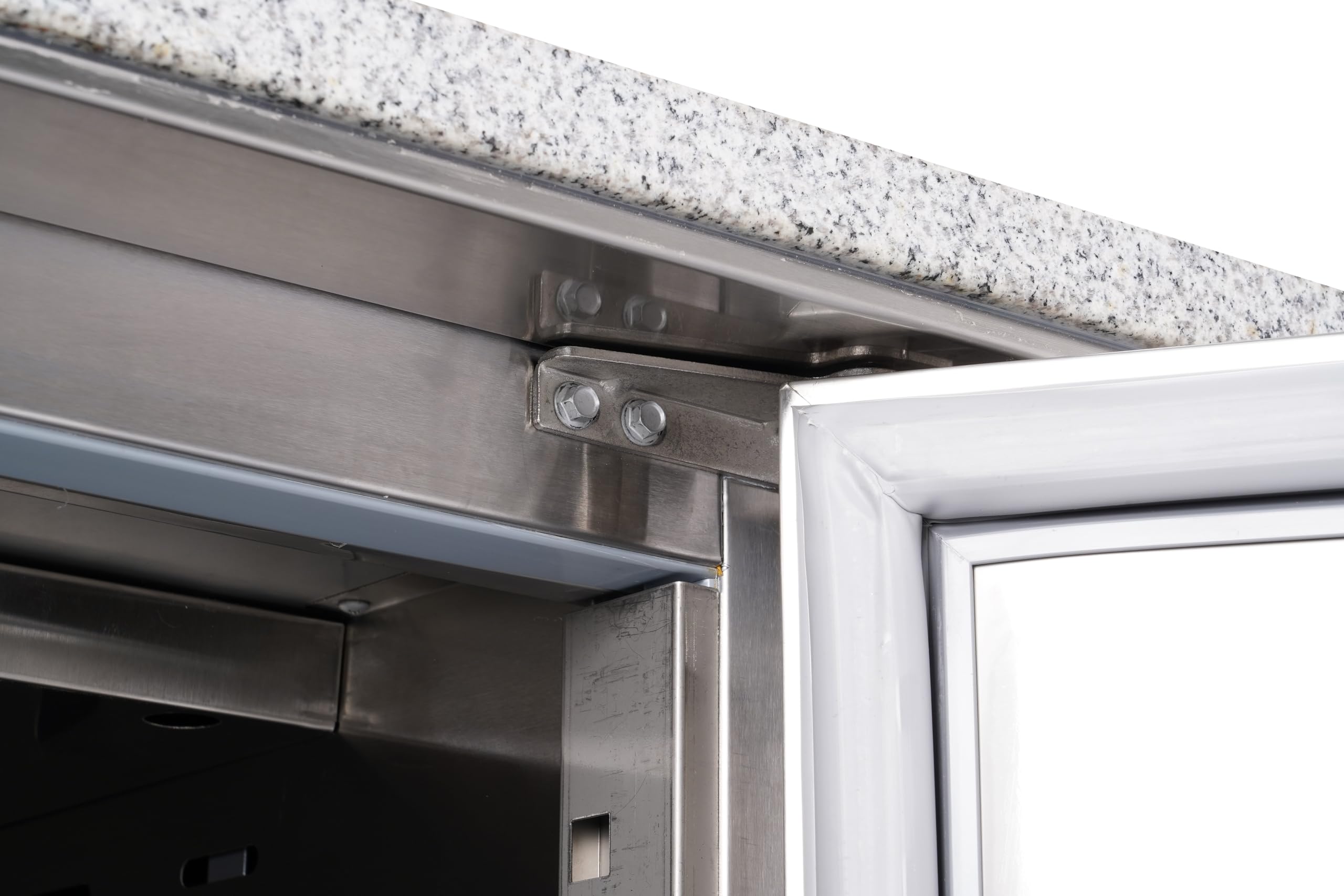 METRO Professional Mesa refrigerada para pizzas GPT2100, acero inoxidable, 200 W, 241 L, 2 puertas, compatible con GHS2150, plata