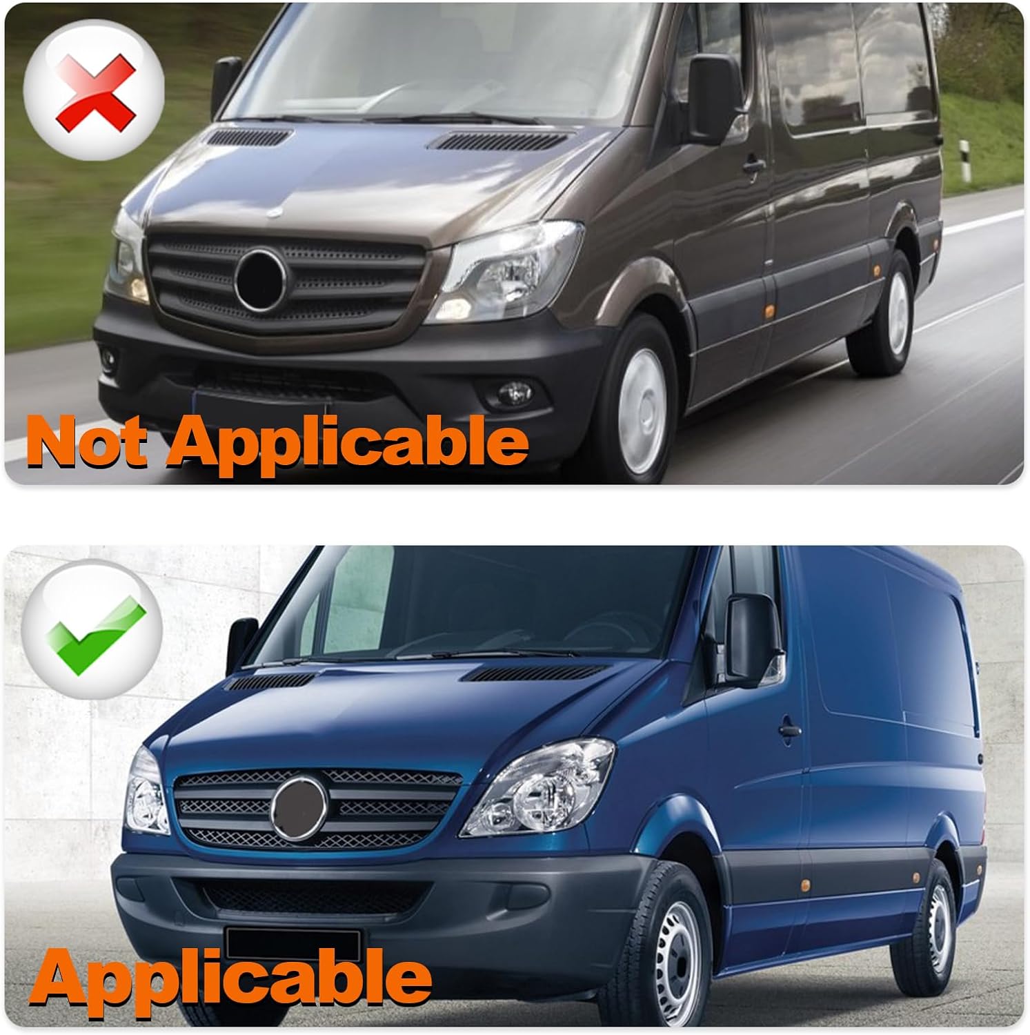 Left Driver Side Headlights Headlamps Fit for 2006 2007 2008 2009 2010 2011 2012 2013 Mercedes-Benz Sprinter W906, W/O Bulb, Front Bumper Headlamp Headlight, Replace Part Number: 9068200161