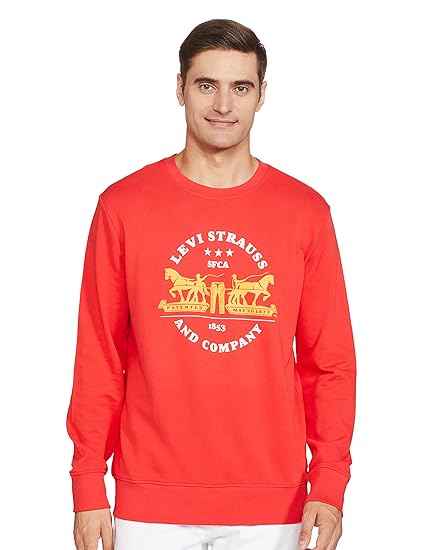 Men's Cotton Blend Crew Neck Sweatshirt