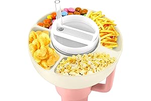 Stanley Cup Snack Tray, 30oz Tumbler Accessory Tray, Silicone Snack Ring for...