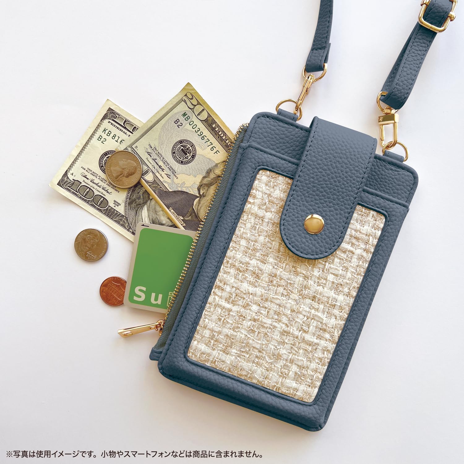 Suncrest iSB-SP15 Smartphone Pouch, Tweed, Blue Gray