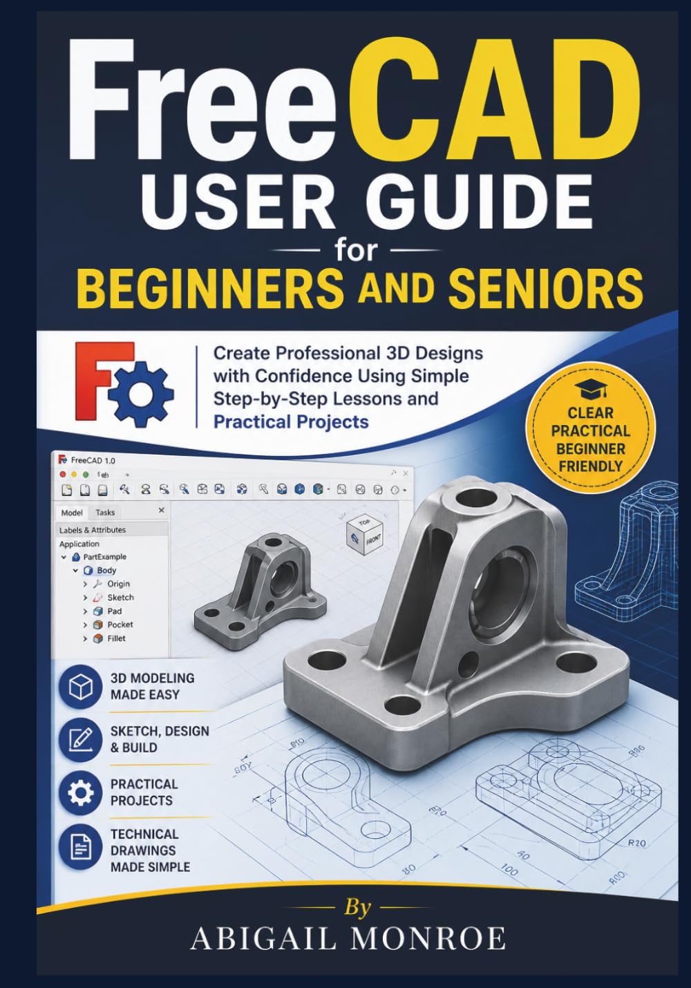 FreeCAD User Guide for beginners and seniors: Create Professional 3D Designs with Confidence Using Simple Step-by-Step Lessons and Practical Projects