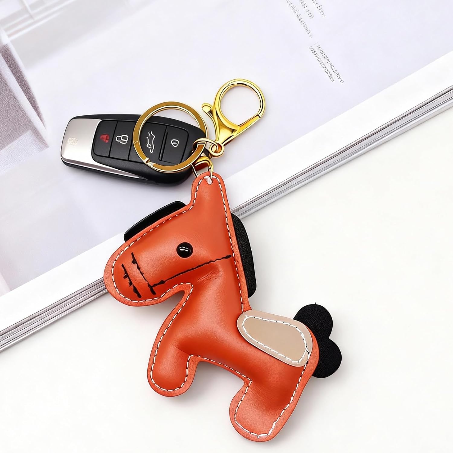 Horse Keychain Horse Bag Charm Leather Bag Charms for Handbags Year Of the Horses 2026 - Image 3