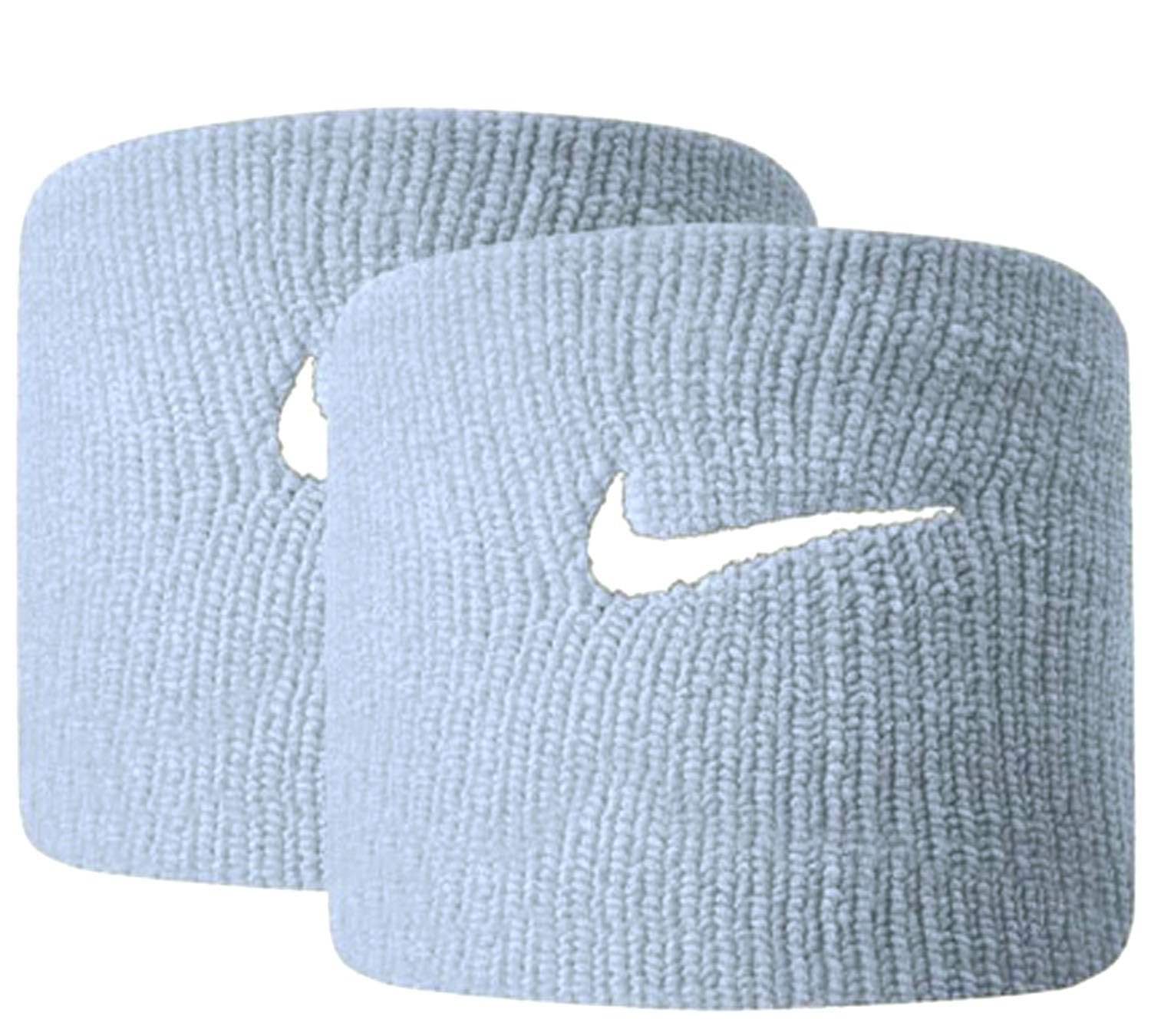 NIKE Premier Swoosh Singlewide Wristbands -Soft, Moisture-Wicking (1 Pair, 2.5" Wide)