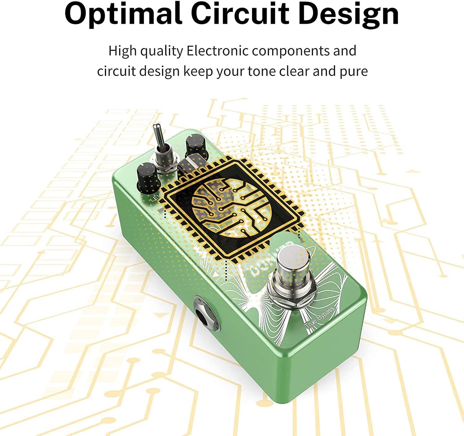 Donner Wave Delay Pedal for Electric Guitar, Digital & Analog Warm Delay 2 Modes Guitar Effect Pedal for Pedalboards True Bypass