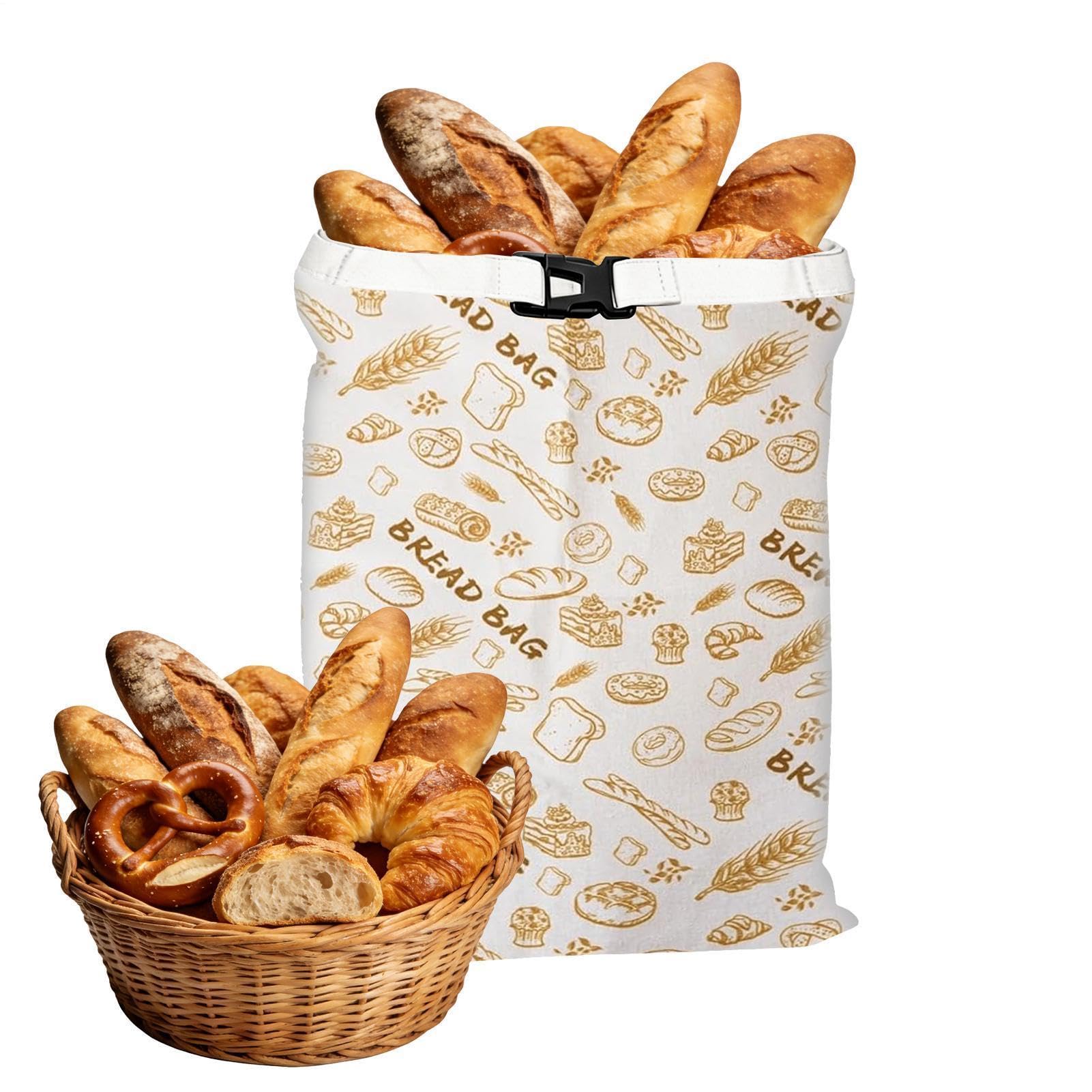 Sacchetti per Pane con Pasta Madre 2 Pezzi Contenitori Riutilizzabili | Sacchetti Per Pane A Lievitazione Naturale Casa Cucina Quotidiana Cottura Conservazione Alimenti Spesa Outdoor