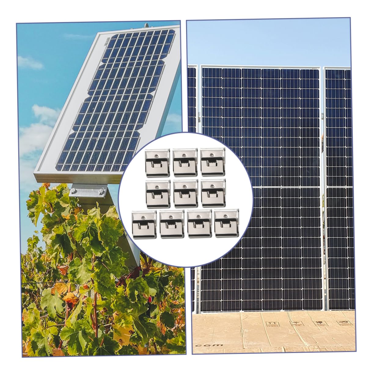 ULTECHNOVO 220stücke Kabelklemmen Für Solaranlagen Kabelclips Für Photovoltaik-erde Kabelinstallation Hohe Verschleißfestigkeit Praktisch Und Langlebig