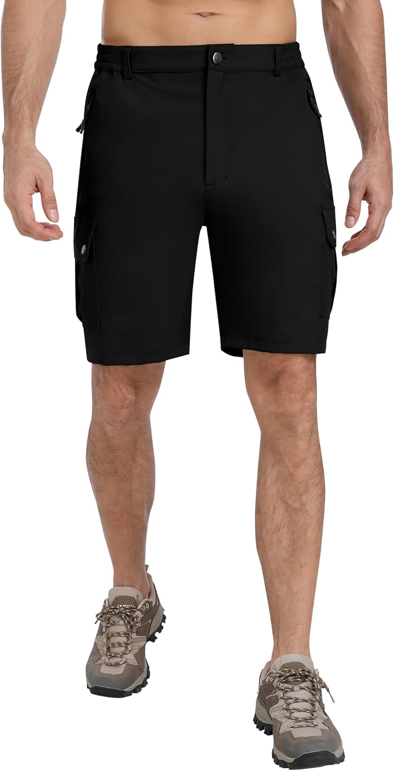 MoFiz Men's Qucik Dry Hiking Cargo Shorts 8"/9" Lightweight Outdoor Men's Stretch Golf Casual Shorts with 5 Pockets - Image 2