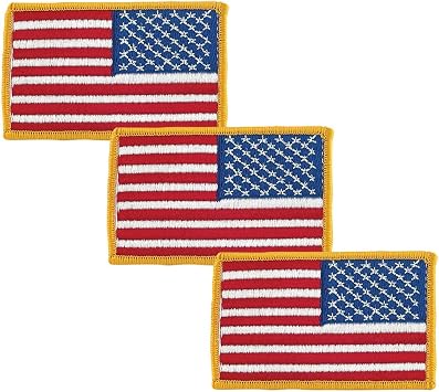 American Flag Patch 3 PK, Reversed