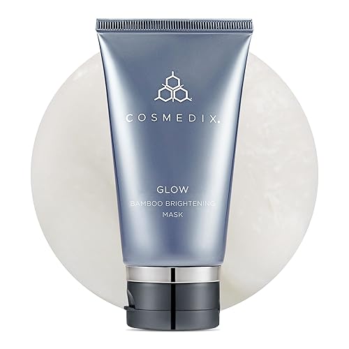 COSMEDIX Máscara facial iluminadora de bambú resplandeciente, exfoliante PM para piel cansada, opaca e irregular, exfoliante facial suave