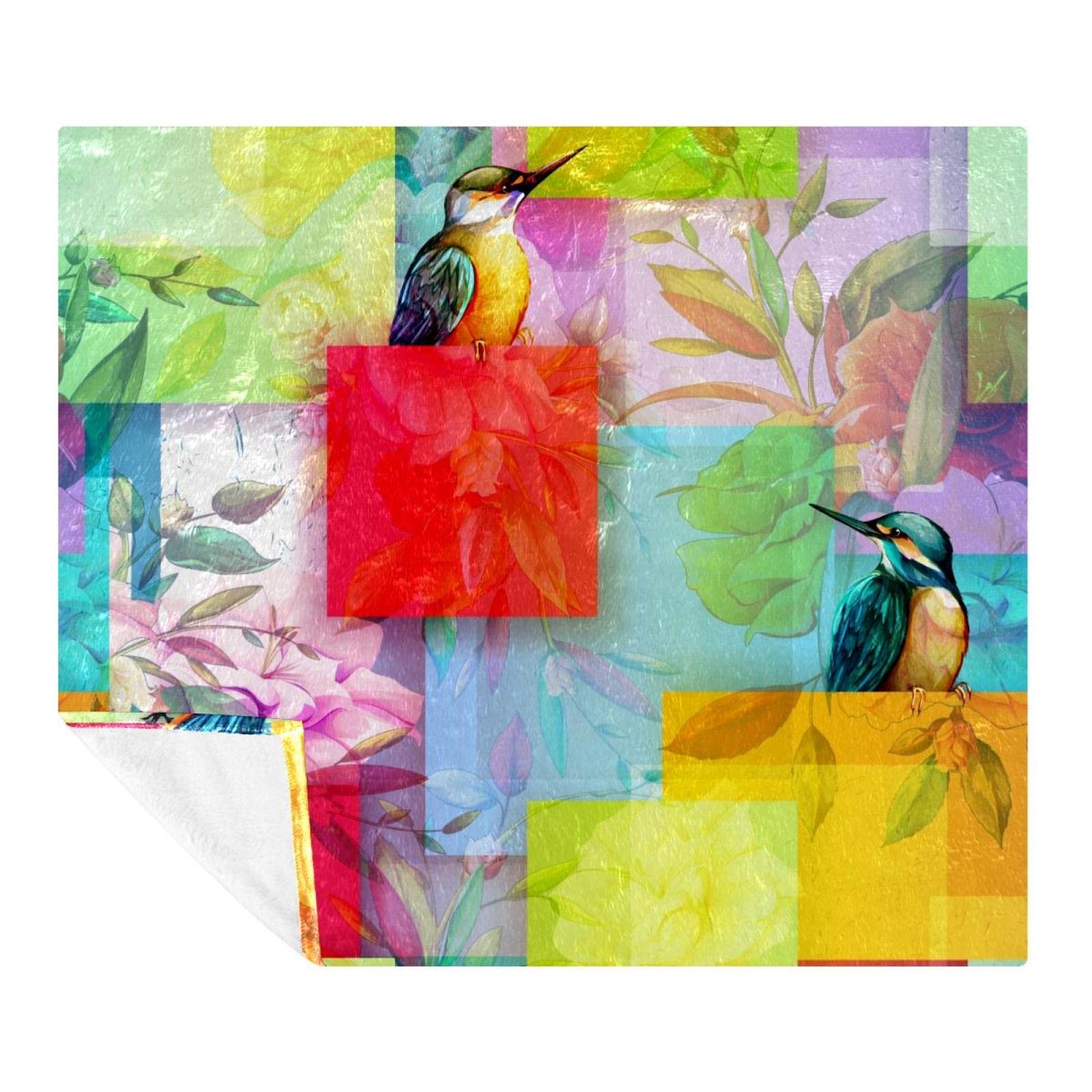 Couverture douce motifs oiseaux pour sublimer vos moments de détente sur le canapé